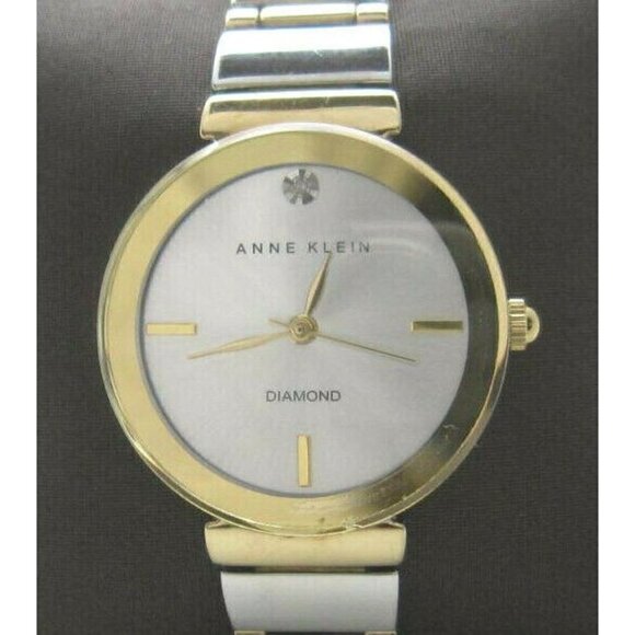 Anne Klein Diamond Water Resistant Analog Dial Watch (D98) AK2435 "Chip Lens" - Picture 1 of 12